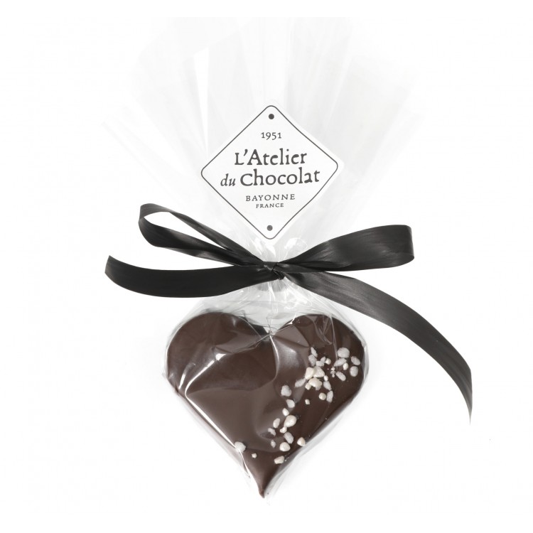 Bouchée coeur collector menthe chocolat noir livraison chocolat artisanal amour en 24h