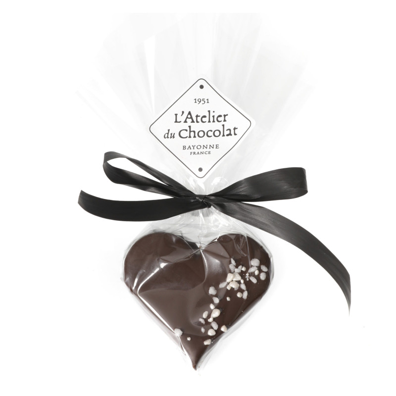 Bouchée coeur collector menthe chocolat noir livraison chocolat artisanal amour en 24h