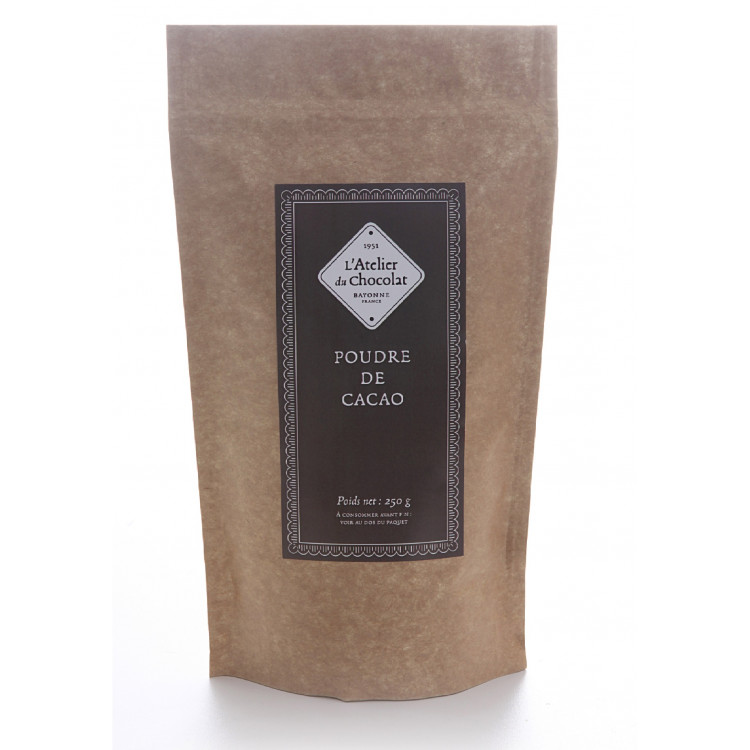 Poudre de cacao chocolat à pâtisser chocolat pour cuisiner atelier du chocolat