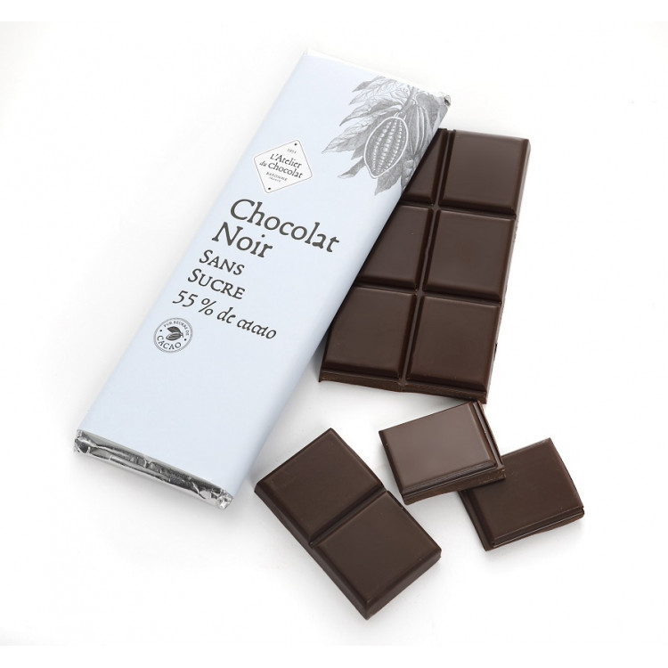 Tablette chocolat noir sans sucre