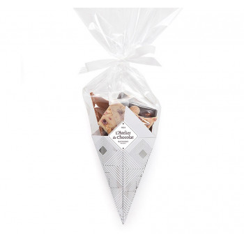 Mini bouquet de chocolat blanc argent