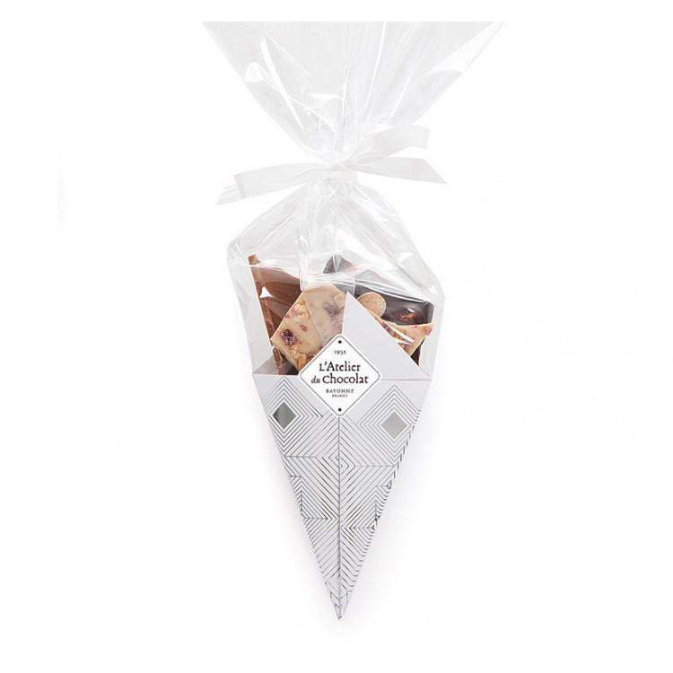 Mini bouquet de chocolat blanc argent