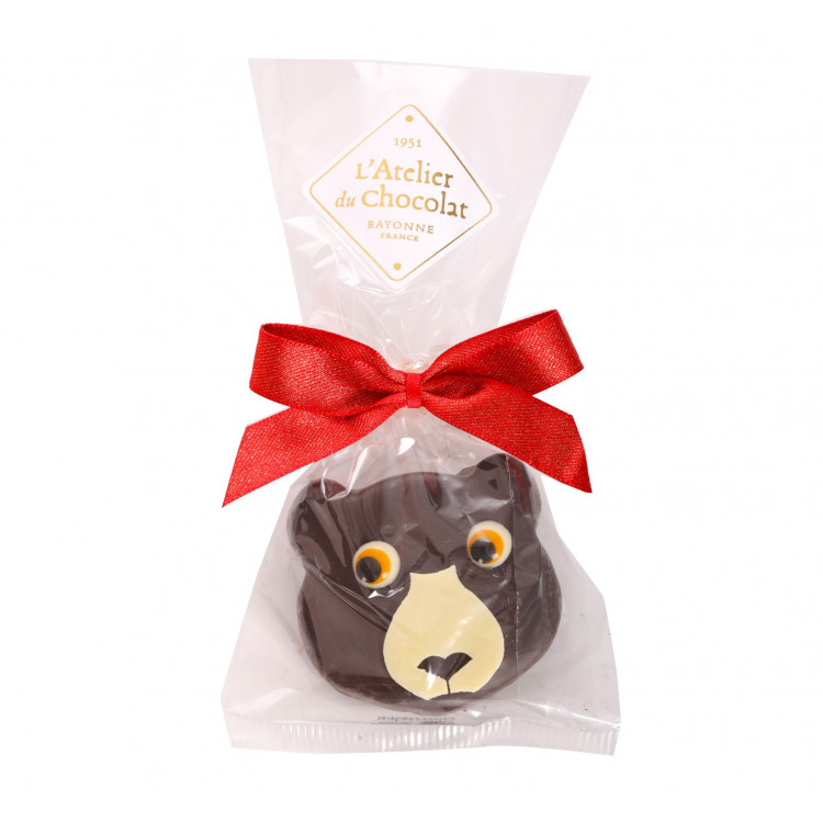 Bouchée ours chocolat noir praliné riz soufflé