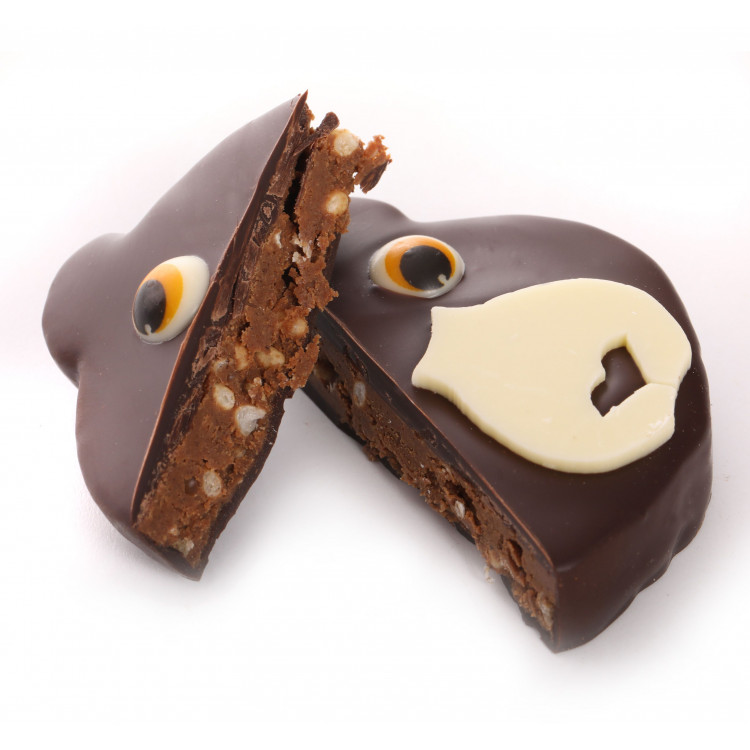 Bouchée ours chocolat noir praliné riz soufflé