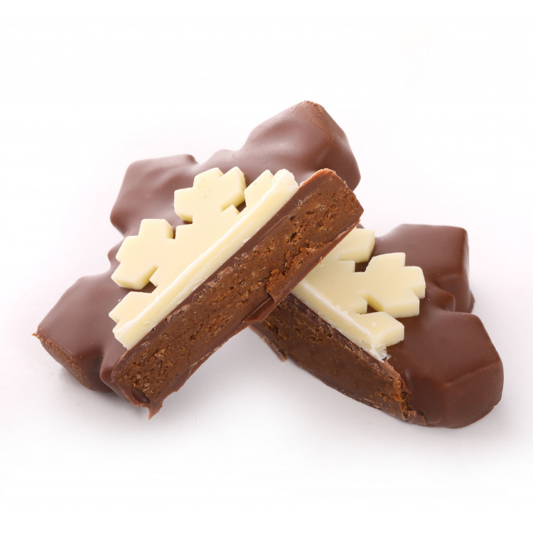 Flocons de neige chocolat noir ou lait chocolats noël