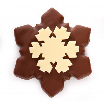 Flocons de neige chocolat noir ou lait chocolats noël