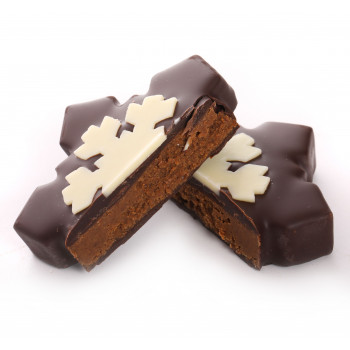 Flocons de neige chocolat noir ou lait chocolats noël