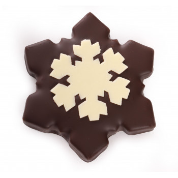 Flocons de neige chocolat noir ou lait chocolats noël