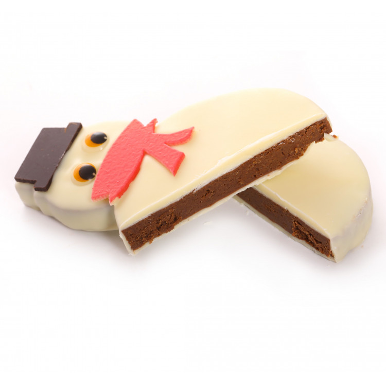Bonhomme de neige feuilleté chocolat blanc chocolats noël