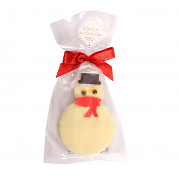 Bonhomme de neige feuilleté chocolat blanc chocolats noël