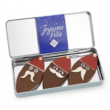 Plumier trois bouchées Père Noël chocolats Noël