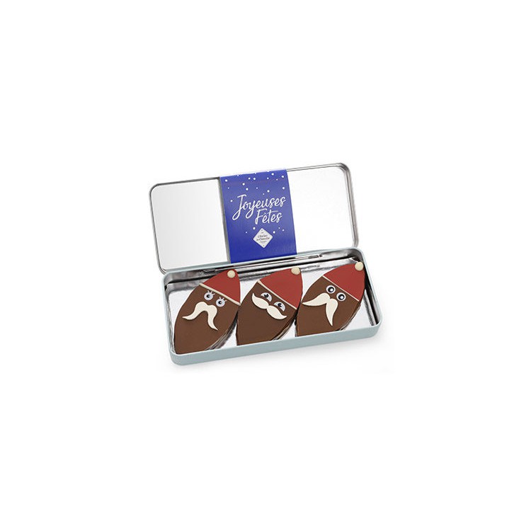 Plumier trois bouchées Père Noël chocolats Noël