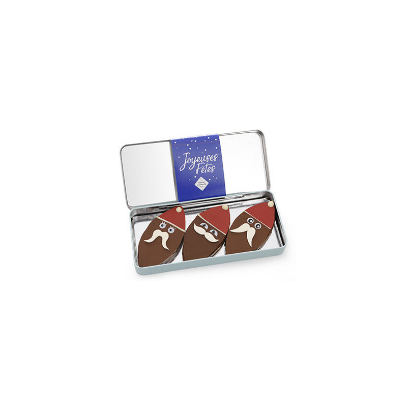 Plumier trois bouchées Père Noël chocolats Noël