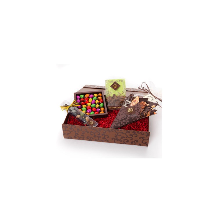 Coffret cadeau chocolat Hendaye assortiment chocolats artisanaux atelier du chocolat