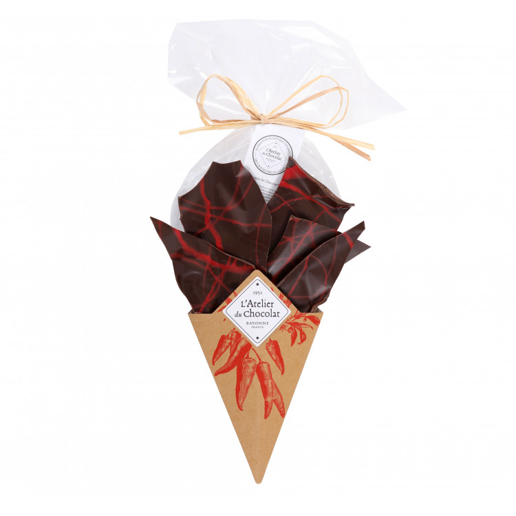 Bouquet de chocolat noir piment d'Espelette offrir du chocolat spécialité basque chocolat de bayonne