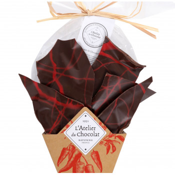 Bouquet de chocolat noir piment d'Espelette offrir du chocolat spécialité basque chocolat de bayonne