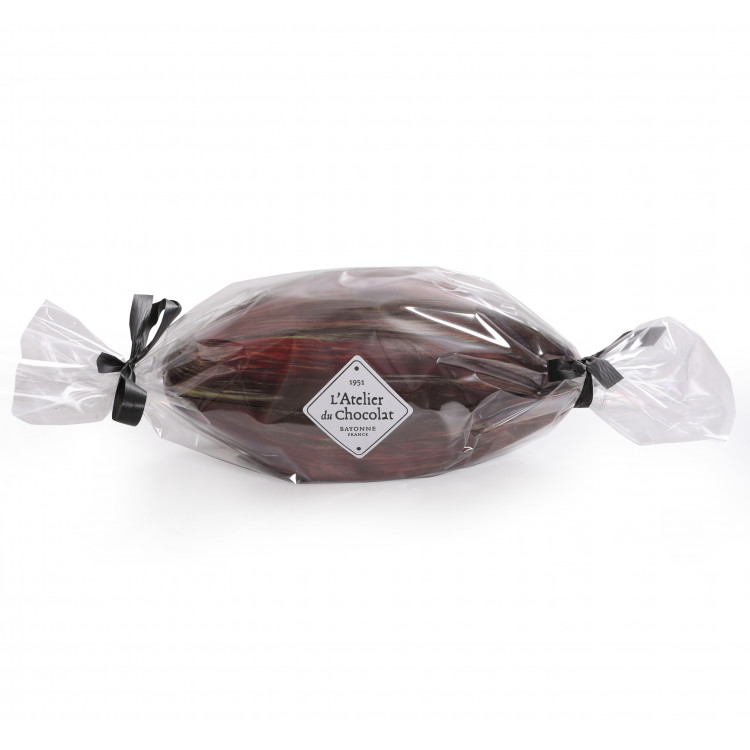 Cabosse en chocolat et sa garniture de Feuillants d'Or
