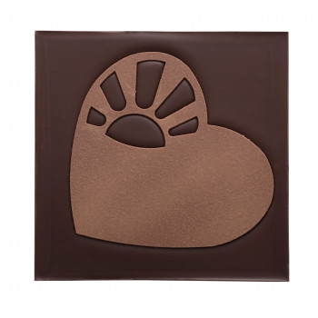 Carré de chocolat cœur passion chocolats Bonne Fête Maman livraison 24h cadeau chocolat artisanal