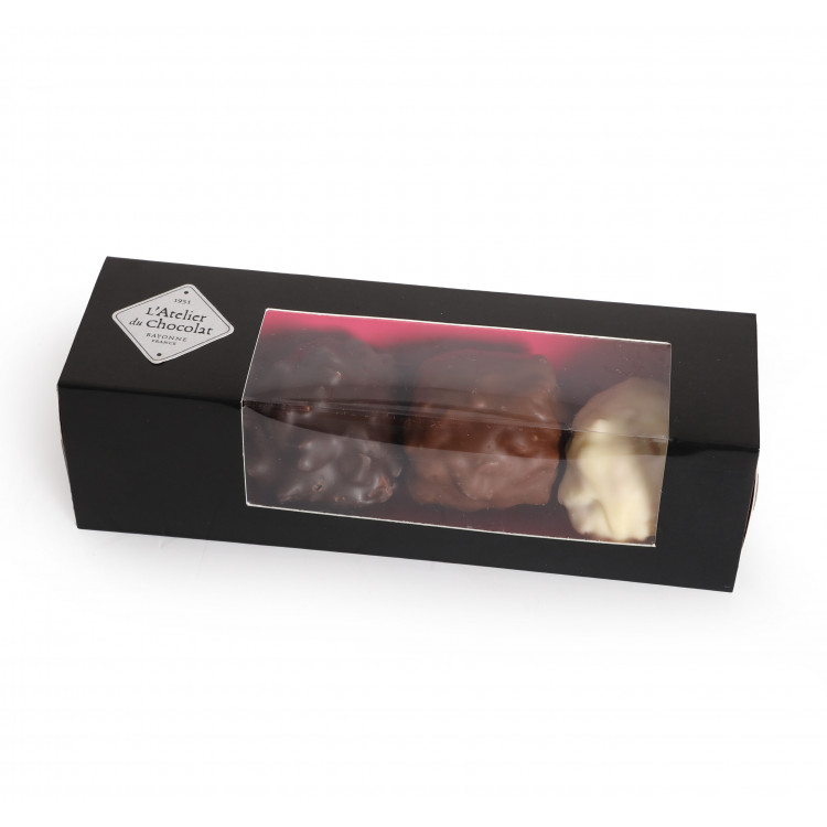 Réglette de 4 rochers praliné chocolat