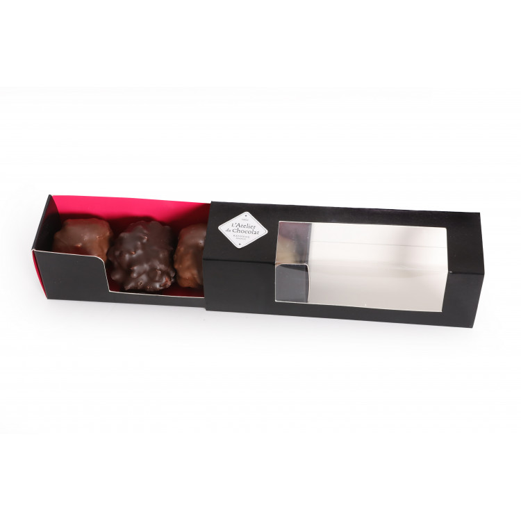 Réglette de 4 rochers praliné chocolat