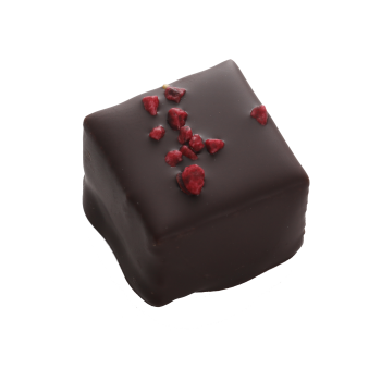 Boîte de chocolats Ilbarritz extra noir et sa bouchée Octobre Rose livraison chocolat artisanal 24h achat solidaire ruban rose