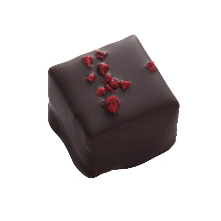 Boîte de chocolats Ilbarritz extra noir et sa bouchée Octobre Rose livraison chocolat artisanal 24h achat solidaire ruban rose
