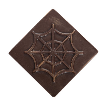 Mini carré chocolat Halloween toile d’araignée livraison chocolat artisanal coffret cadeau