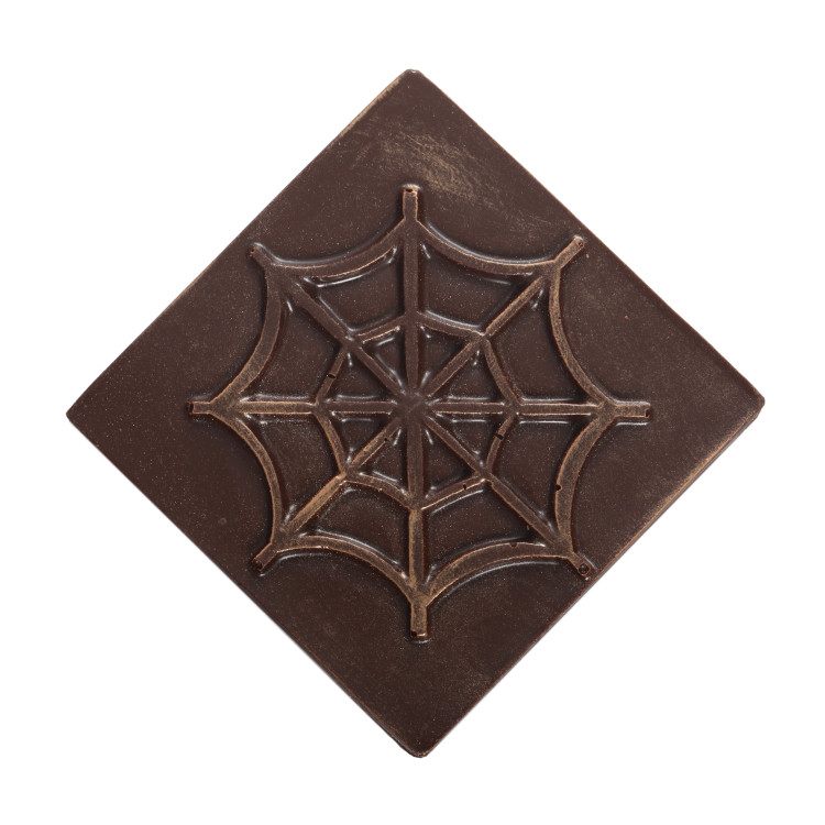 Mini carré chocolat Halloween toile d’araignée livraison chocolat artisanal coffret cadeau