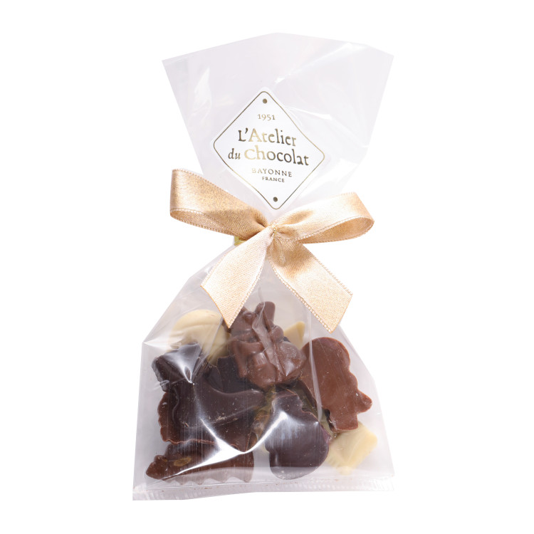 Friture trois chocolats de Noël livraison coffret cadeau chocolat artisanal de noël en 24h atelier du chocolat