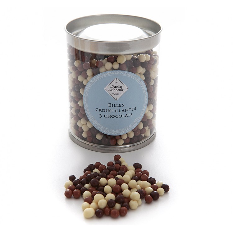 Billes croustillantes trois chocolats
