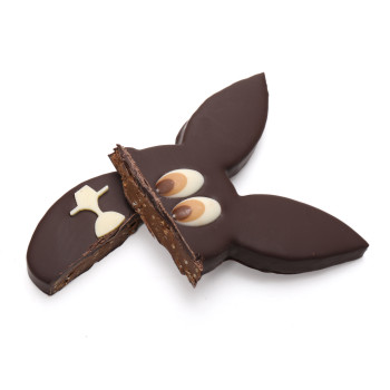 Lapin praliné pétillant ou sésame chocolat noir lait pâques
