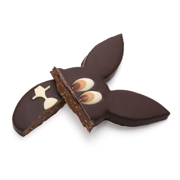 Lapin praliné pétillant ou sésame chocolat noir lait pâques