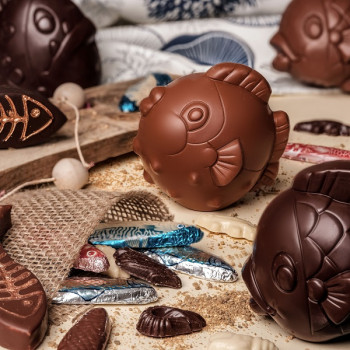 Poisson Moussaillon Chocolat Noir ou Lait de Pâques