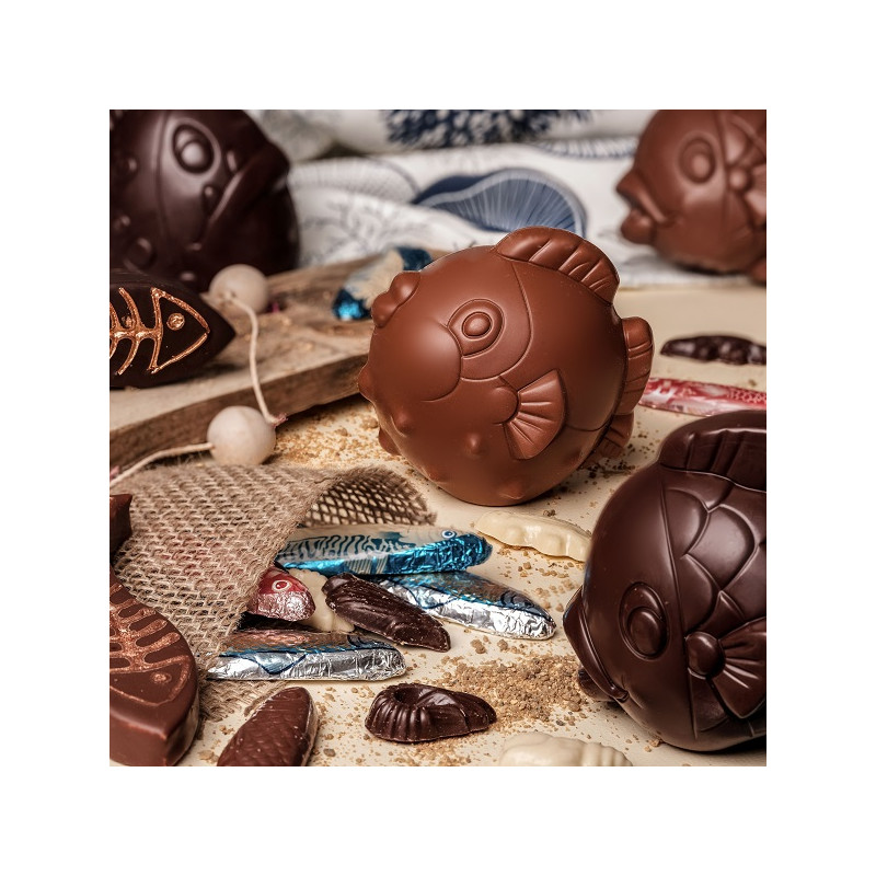 Poisson Moussaillon Chocolat Noir ou Lait de Pâques