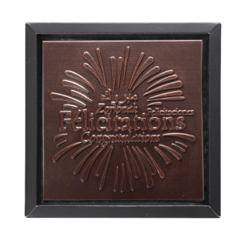 Carré chocolat noir Félicitations