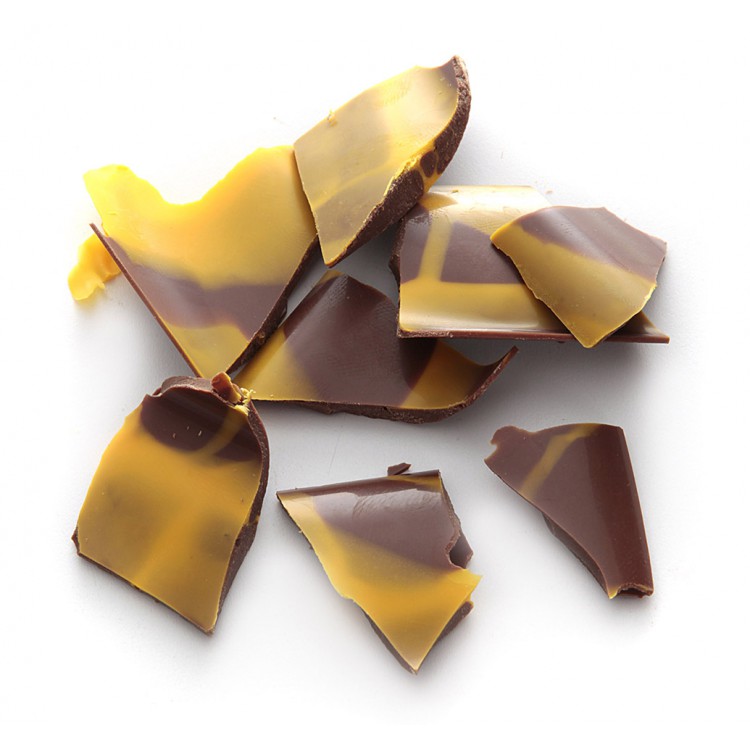 Éclats de chocolat au lait et citron artisanal gamme à pâtisser atelier du chocolat