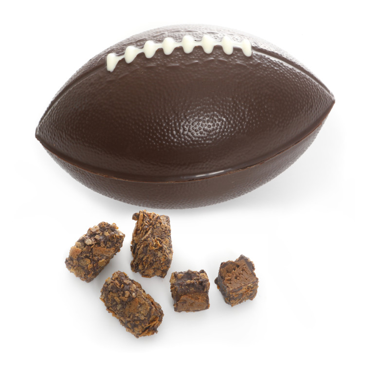 Ballon de rugby au chocolat