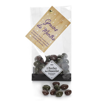 Grains de menthe au chocolat noir et blanc livraison chocolat artisanal basque en 24h
