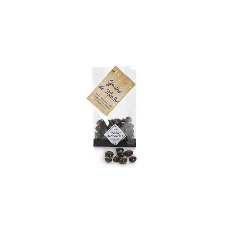 Grains de menthe au chocolat noir et blanc livraison chocolat artisanal basque en 24h