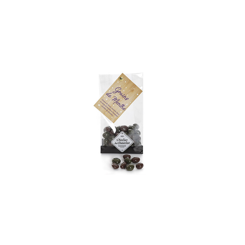 Grains de menthe au chocolat noir et blanc livraison chocolat artisanal basque en 24h
