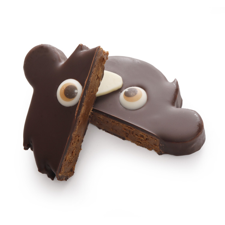 Ours praliné feuilleté noir noël