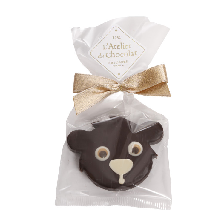 Ours praliné feuilleté noir noël