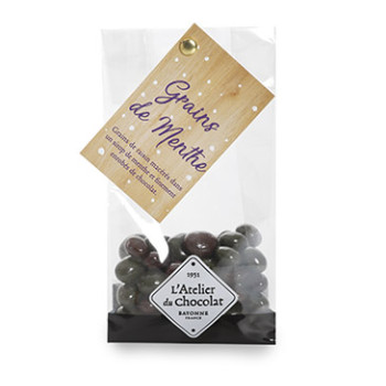Grains de menthe au chocolat noir et blanc livraison chocolat artisanal basque en 24h