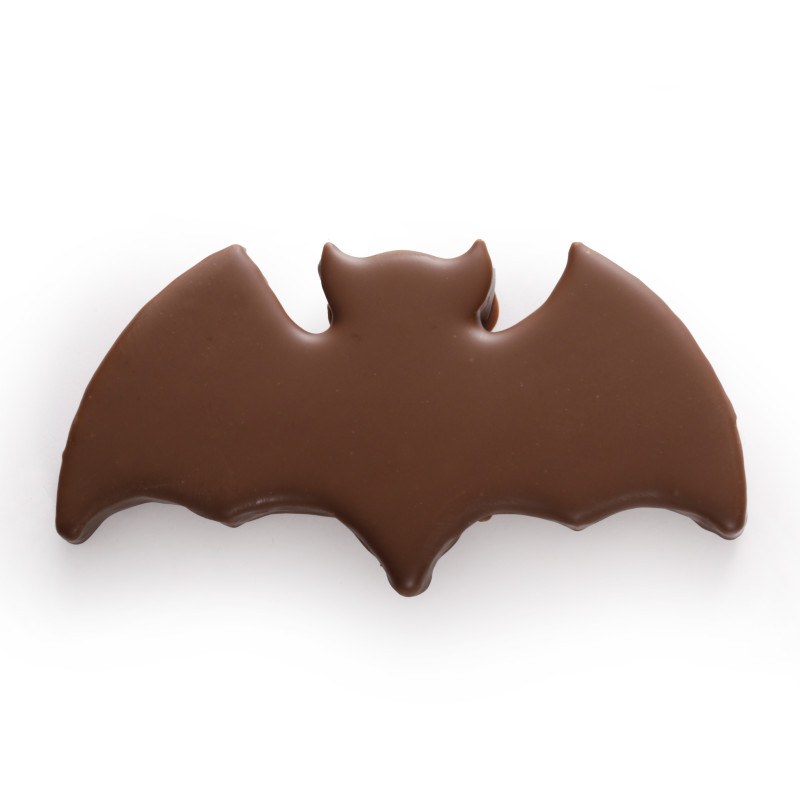 Bouchée chauve-souris chocolat au lait praliné et sucre pétillant Halloween