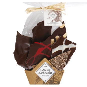 Bouquet de Chocolat 100% noir livraison chocolat premium chocolat noir exception atelier du chocolat