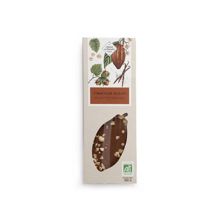 Tablette lait noisettes chocolat bio