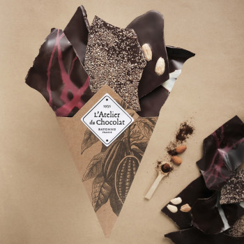 Bouquet de Chocolat 100% noir livraison chocolat premium chocolat noir exception atelier du chocolat