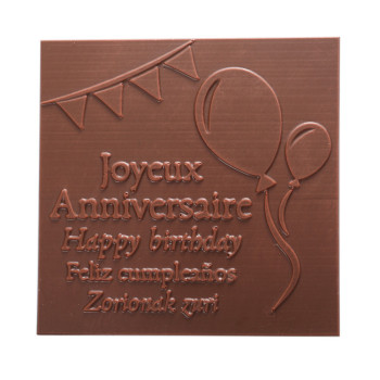 Boîte de chocolats noir lait Ilbarritz Joyeux anniversaire lait