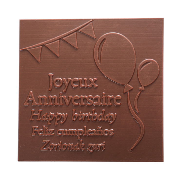 Boîte de chocolats noir lait Ilbarritz Joyeux anniversaire lait