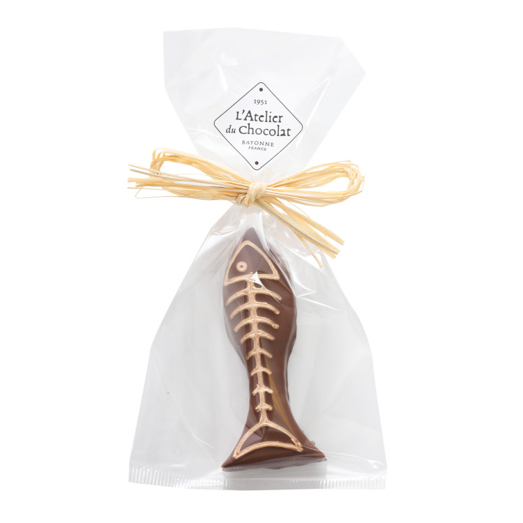 Poisson guimauve vanille lait ou noir framboise chocolats de pâques